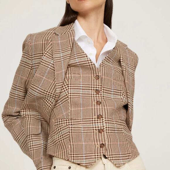 Ralph Lauren Plaid Vest SIZE 10 Menswear Dark Academia Menswear Preppy Work $300 - Picture 3 of 10